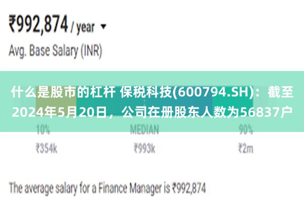 什么是股市的杠杆 保税科技(600794.SH)：截至2024年5月20日，公司在册股东人数为56837户