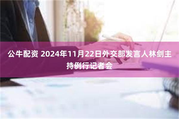 公牛配资 2024年11月22日外交部发言人林剑主持例行记者会